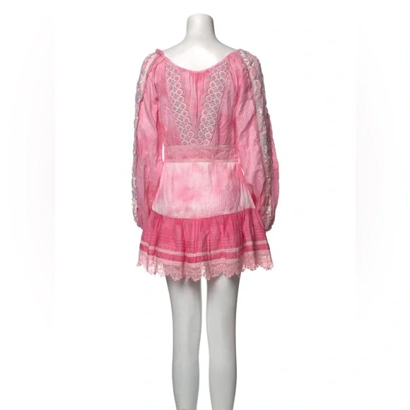 LoveShackFancy Boho Tie-Dyed A-Line Dress. Like New Condition. MSRP:$450 Size 4. - Picture 3 of 3